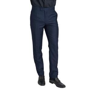 Savile Row Mayfair-S Navy Dress Pants Men’s 38x32 Slim Fit Formal Trousers
